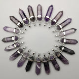 24pc Amethyst Roses Quartz Pendant Necklace Jewelry Making Charm