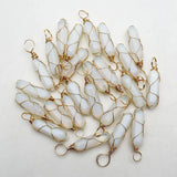 Opal Pendulum Crystal Pillar Pendant Necklace for Jewelry Making