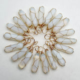 Opal Pendulum Crystal Pillar Pendant Necklace for Jewelry Making