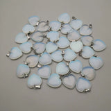 Natural Stone Opal Heart Pendants & Necklaces for Jewelry Making