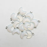 Opal Moon Pendants for Jewelry Making - Set of 24