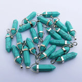 Natural Stone Pendulum Pendants Mixed Charm Point Pendants 36pcs/lot