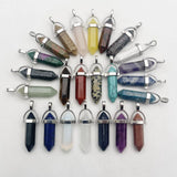 Natural Stone Pendulum Pendants Mixed Charm Point Pendants 36pcs/lot