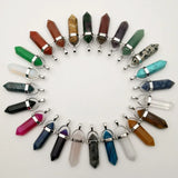 Natural Stone Pendulum Pendants Mixed Charm Point Pendants 36pcs/lot