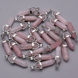 Natural Stone Pendulum Pendants Mixed Charm Point Pendants 36pcs/lot