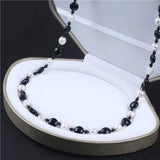 Freshwater Pearl and Agate Necklace