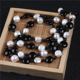 Freshwater Pearl and Agate Necklace