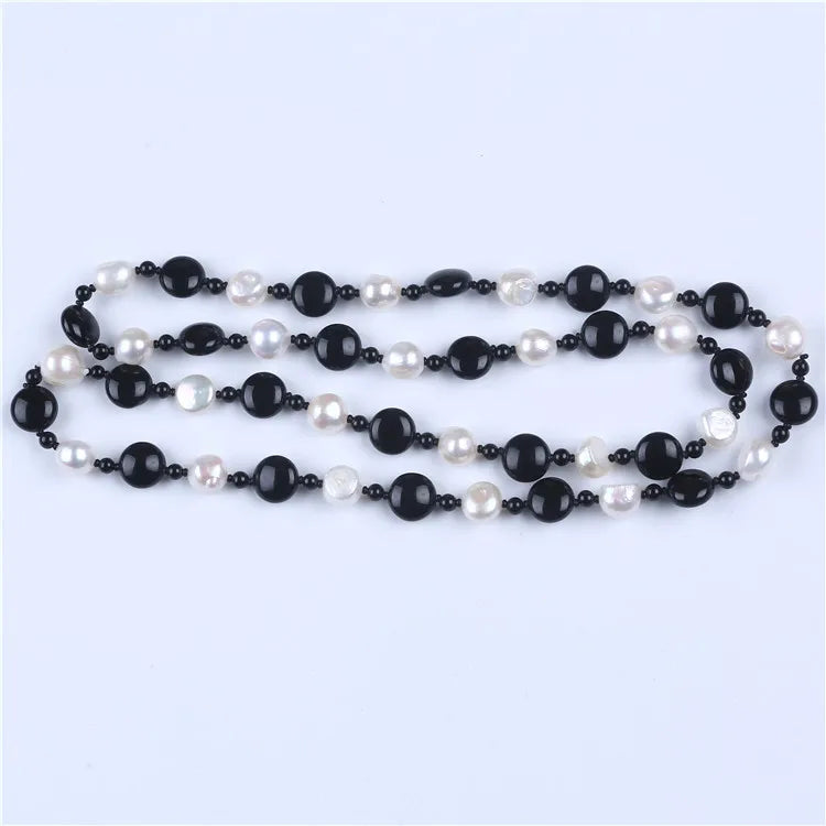 Freshwater Pearl and Agate Necklace