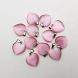 20MM Pink Cat Eye Stone Pendant Necklace for Jewelry Making
