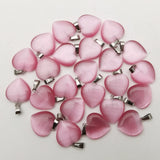 20MM Pink Cat Eye Stone Pendant Necklace for Jewelry Making