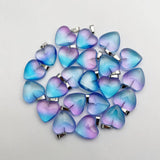 20mm Glass Heart Pendants Necklace for Jewelry Making Charms Accessories