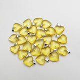 20mm Glass Heart Pendants Necklace for Jewelry Making Charms Accessories