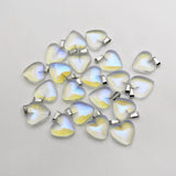 20mm Glass Heart Pendants Necklace for Jewelry Making Charms Accessories