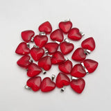20mm Glass Heart Pendants Necklace for Jewelry Making Charms Accessories