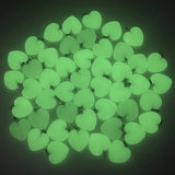 50pc Luminous Heart Natural Stone Pendants Necklaces
