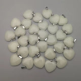 50pc Luminous Heart Natural Stone Pendants Necklaces