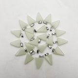 50pcs Triangle Luminous Pendulum Stone Pendants Necklaces 18x12mm