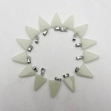 50pcs Triangle Luminous Pendulum Stone Pendants Necklaces 18x12mm