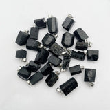 Tourmaline Crystal Gem Reiki Pendant Necklace Healing Stone Charm 24pc