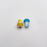 Glass Pendant for Jewelry Making Mushroom Charm DIY Accessories 12PC 15X20MM