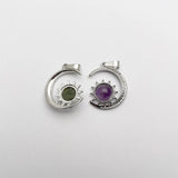 12pc Natural Stone Sun Moon Alloy Necklace Pendant Earring Jewelry Charm