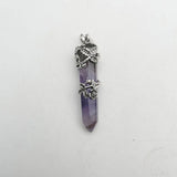Plum Blossom Amethysts Stone Crystal Pendants for Jewelry Making
