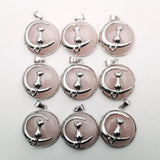 Rose Quartz Natural Stone Cat Alloy Necklace Pendant
