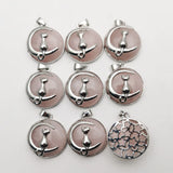 Rose Quartz Natural Stone Cat Alloy Necklace Pendant