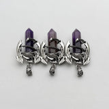 Amethyst Dragon Man Necklace Gem Stone Healing Crystal Pendant