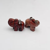 Natural Amethyst Carved Elephant Pendant for Jewelry Making