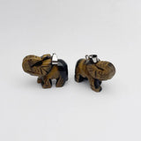 Natural Amethyst Carved Elephant Pendant for Jewelry Making