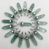 Green Fluorite Stone Pendant for Jewelry Making