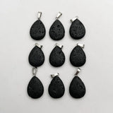 Water Drop Volcanic Rock Stone Pendant Necklace Making Jewelry Charm