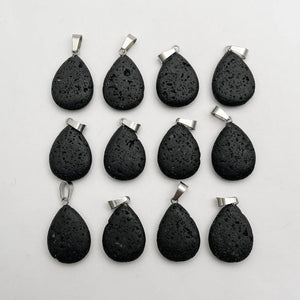 Water Drop Volcanic Rock Stone Pendant Necklace Making Jewelry Charm