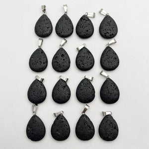 Water Drop Volcanic Rock Stone Pendant Necklace Making Jewelry Charm