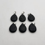 Water Drop Volcanic Rock Stone Pendant Necklace Making Jewelry Charm