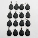 Water Drop Volcanic Rock Stone Pendant Necklace Making Jewelry Charm