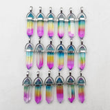 Mixed Glass Crystal Pillar Pendants for Jewelry Making