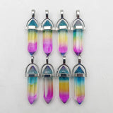 Mixed Glass Crystal Pillar Pendants for Jewelry Making