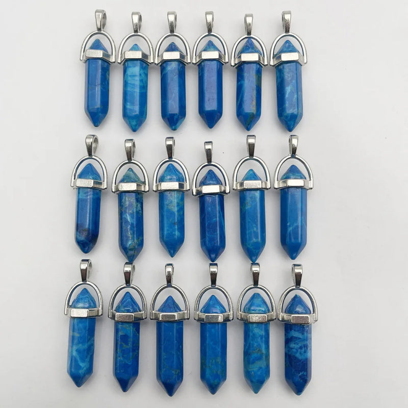 Natural Gem Stone Pendant Necklace for DIY Jewelry Making