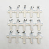 Opal Cross Pendant Necklace for Jewelry Making DIY