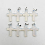 Opal Cross Pendant Necklace for Jewelry Making DIY