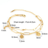 Punk Stainless Steel Handcuffs Bracelet Thick Chain Charm Bracelet
