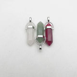 Mixed Amethyst Rose Quartz Opal Stone Crystal Pendant Necklace Jewelry Charm