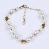 Real Pearls Button & Round Shape Charm Bracelets 925 Plated