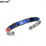 Stainless Steel Bangles Cuff Couple Bracelet for Biker Sport Jewelry BG0058