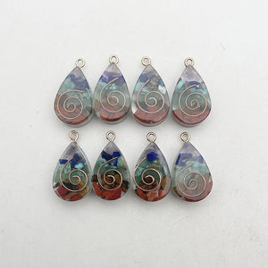 Orgone Energy Pendant 23x15mm Retro Reiki Healing Stone Charm