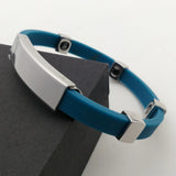 Silicone Stainless Steel Bracelet with Beads
