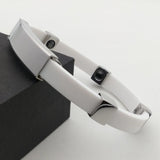 Silicone Stainless Steel Bracelet with Beads