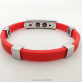 Silicone Stainless Steel Bracelet with Beads